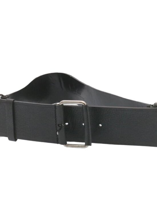 GUCCI Belt Leather Black Auth 24743 main image 5